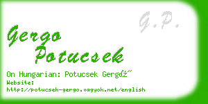 gergo potucsek business card